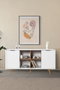 Hanah Home Sina 4618 Consola Blanco y Nogal